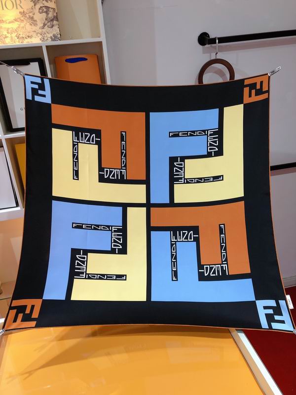 Fendi  silk scarf 90X90cm E05 (12)